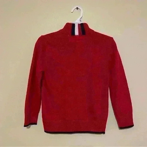 Tommy Hilfiger Boys Solid With Chest Zip Sweater size 6 Red 100 % cotton - Picture 4 of 13